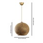 Opviq Lámpara de araña de yute Nest - Gold, Brown